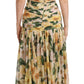 Dolce & Gabbana Floral Elegance Silk Pleated Maxi Dress