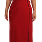 Dolce & Gabbana Elegant Sweetheart Midi Dress in Red