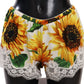 Dolce & Gabbana Sunflower Lace Lingerie Shorts - Silk Blend