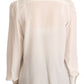 Dolce & Gabbana Elegant Silk Top in Off White