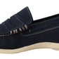 Pollini Chic Suede Blue Moccasins for Men