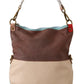 EBARRITO Chic Multicolor Leather Tote with Gold Accents