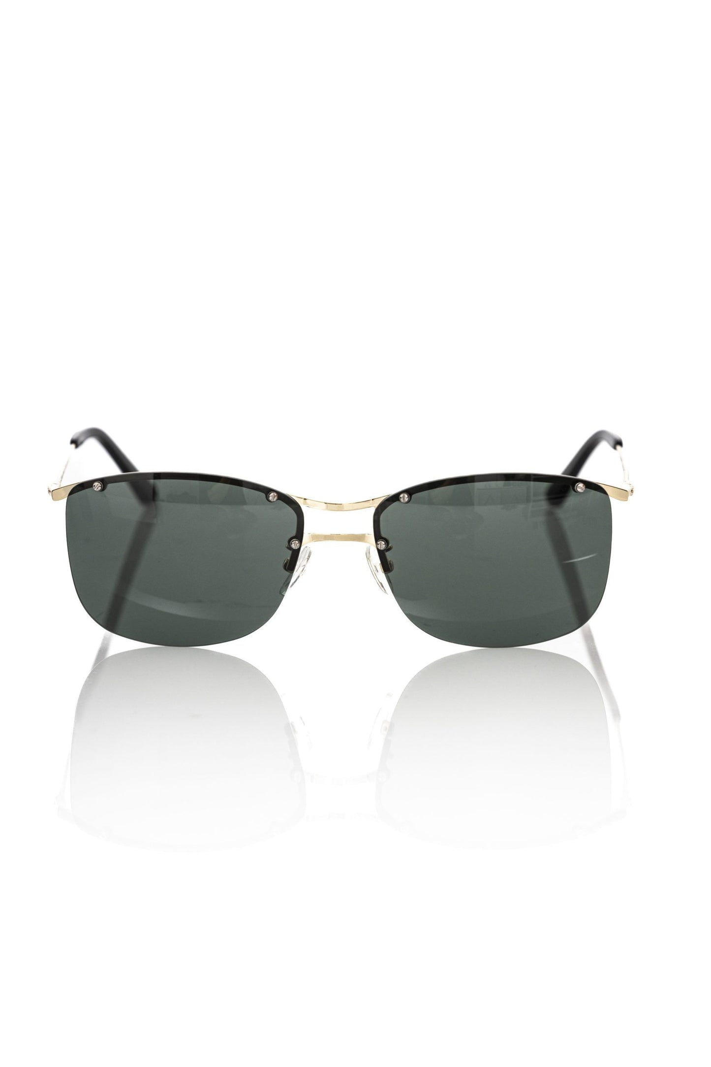 Frankie Morello Black Metallic Men Sunglass