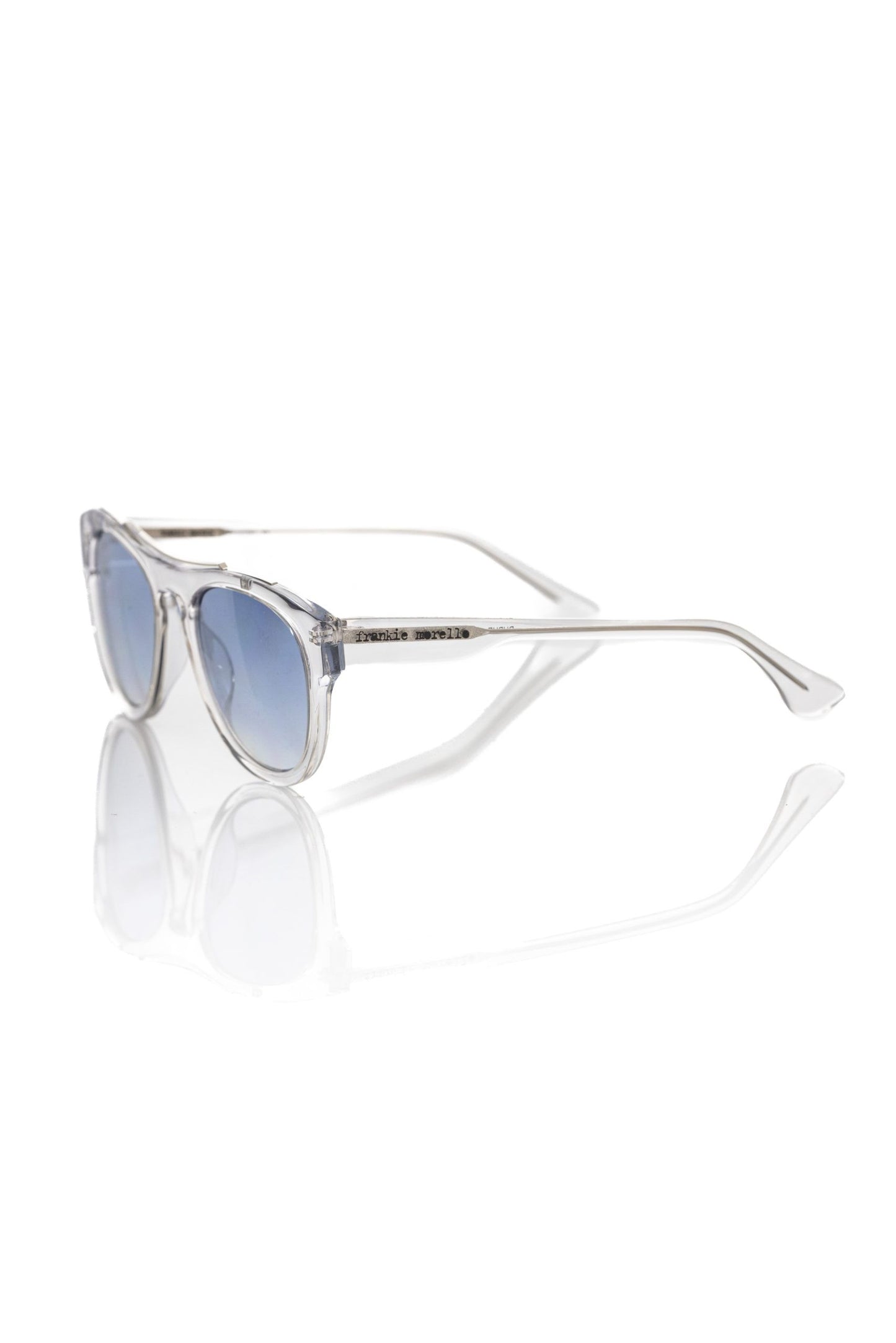 Frankie Morello White Acetate Men Sunglass