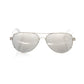 Frankie Morello Silver Metallic Men Sunglass