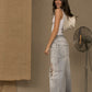 Don The Fuller Elegance in Denim: Chic Grey Cotton Jeans