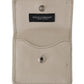 Dolce & Gabbana Chic White Leather Condom Case Wallet