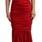 Dolce & Gabbana Elegant Red Silk Stretch Mermaid Dress