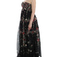 Dolce & Gabbana Elegant Strapless Silk Maxi Dress