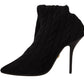 Dolce & Gabbana Elegant Stretch Sock Boots in Black