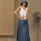 Don The Fuller Blue Cotton Women Skirt