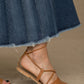 Don The Fuller Blue Cotton Women Skirt