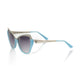 Frankie Morello Light Blue Acetate Women's Sunglass