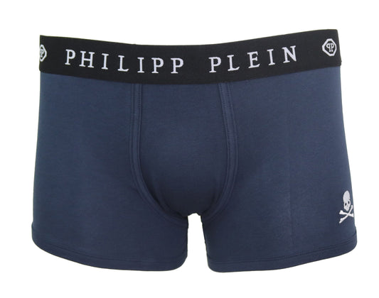 Philipp Plein Blue Cotton Men Boxer