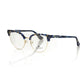 Frankie Morello Blue Metallic Fiber Women Frame