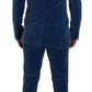 Dolce & Gabbana Elegant Velvet Blue Slim Fit Suit