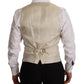 Dolce & Gabbana Elegant Single Breasted Dress Vest in Beige