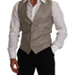 Dolce & Gabbana Elegant Single Breasted Dress Vest in Beige