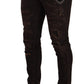 Dolce & Gabbana Brown Distressed Slim Fit Skinny Denim Jeans