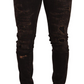 Dolce & Gabbana Brown Distressed Slim Fit Skinny Denim Jeans