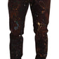 Dolce & Gabbana Elegant Multicolored Painted Denim Jeans