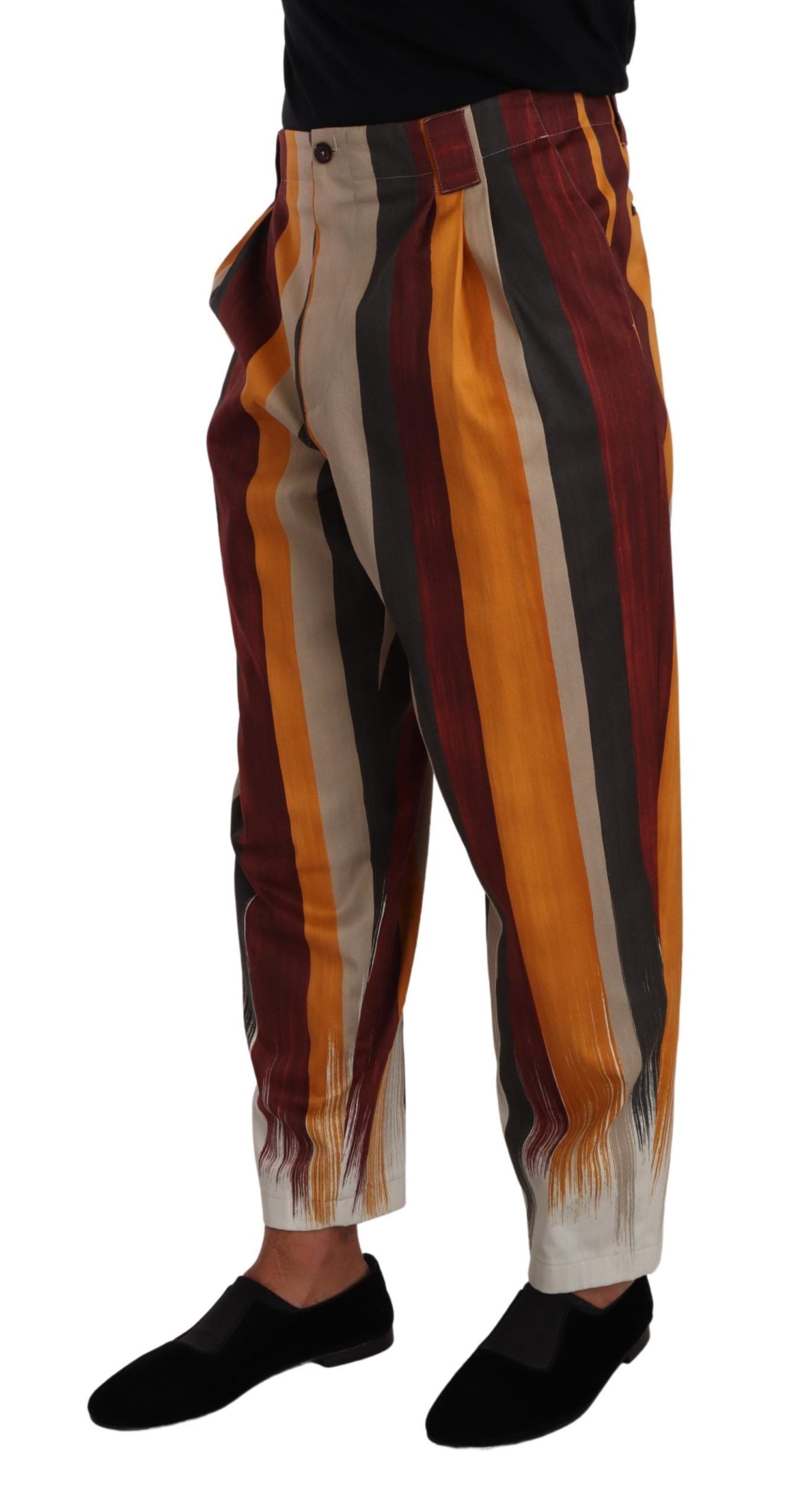 Dolce & Gabbana Elegant Striped Skinny Trousers