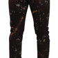 Dolce & Gabbana Multicolor Painted Skinny Denim Jeans