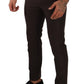 Dolce & Gabbana Elegant Brown Striped Woolen Men's Trousers