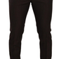 Dolce & Gabbana Elegant Brown Striped Woolen Men's Trousers