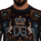 Dolce & Gabbana Bordeaux Cashmere DG Crown Embroidered Sweater