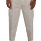 Dolce & Gabbana Elegant White Cotton Stretch Dress Pants