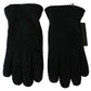 Dolce & Gabbana Elegant Black Leather Biker Gloves