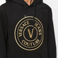 Versace Jeans Chic Black Hooded Sweatshirt