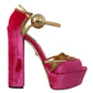 Dolce & Gabbana Ethereal Pink Velvet Crystal Sandals