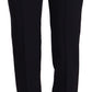 AGLINI Sleek High Waist Straight Cut Pants