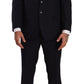 Domenico Tagliente Exquisite Blue Two-Piece Suit with Deconstructed Blazer