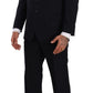 Domenico Tagliente Exquisite Blue Two-Piece Suit with Deconstructed Blazer