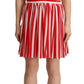 Dolce & Gabbana Elegant Striped Silk A-Line Mini Dress