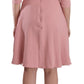 Dolce & Gabbana Elegant Pink A-Line Knee Length Dress