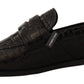 Dolce & Gabbana Elegant Crocodile Leather Moccasin Shoes