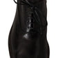 Dolce & Gabbana Elegant Black Leather Derby Formal Shoes