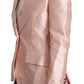 Dolce & Gabbana Elegant Pink Silk Blazer Jacket