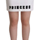 Dolce & Gabbana Chic Embellished White Denim Mini Skirt