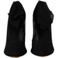 Dolce & Gabbana Black Stretch Tulle Stretch Boots Shoes