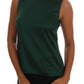 Dolce & Gabbana Sleeveless Silk Top in Dark Green