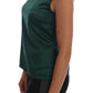 Dolce & Gabbana Sleeveless Silk Top in Dark Green