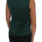 Dolce & Gabbana Sleeveless Silk Top in Dark Green