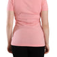 Dolce & Gabbana Chic Pink Logo Crew Neck Tee