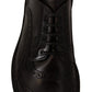 Dolce & Gabbana Elegant Purple Leather Derby Formal Shoes