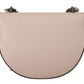 Karl Lagerfeld Elegant Mauve Light Pink Leather Shoulder Bag